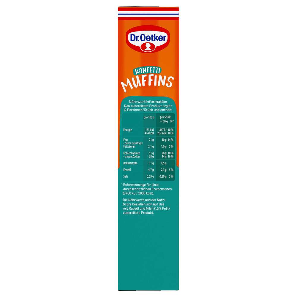 Produktabbildung Dr. Oetker Backmischung Konfetti Muffins