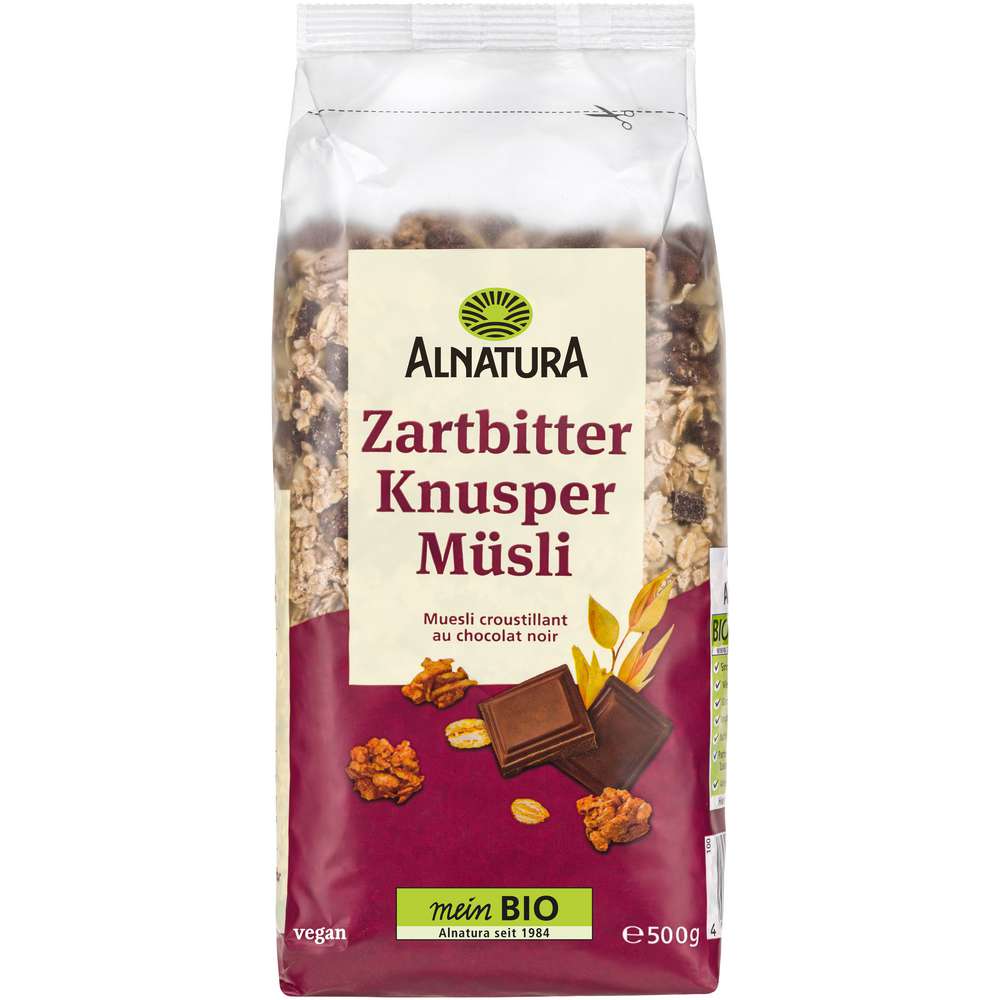 Produktabbildung Alnatura Bio Knuspermüsli, Zartbitter