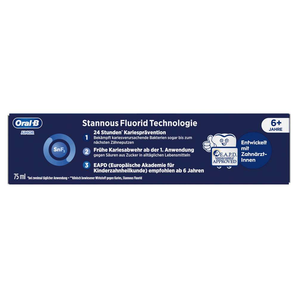 Produktabbildung Oral-B Zahncreme Junior Stitch, milder Geschmack