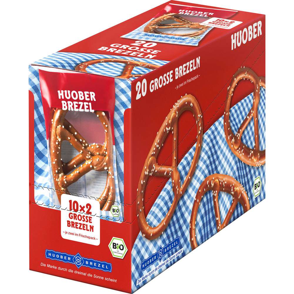 Produktabbildung Huober Bio große Salzbrezel (10x 0,400 Kilogramm)