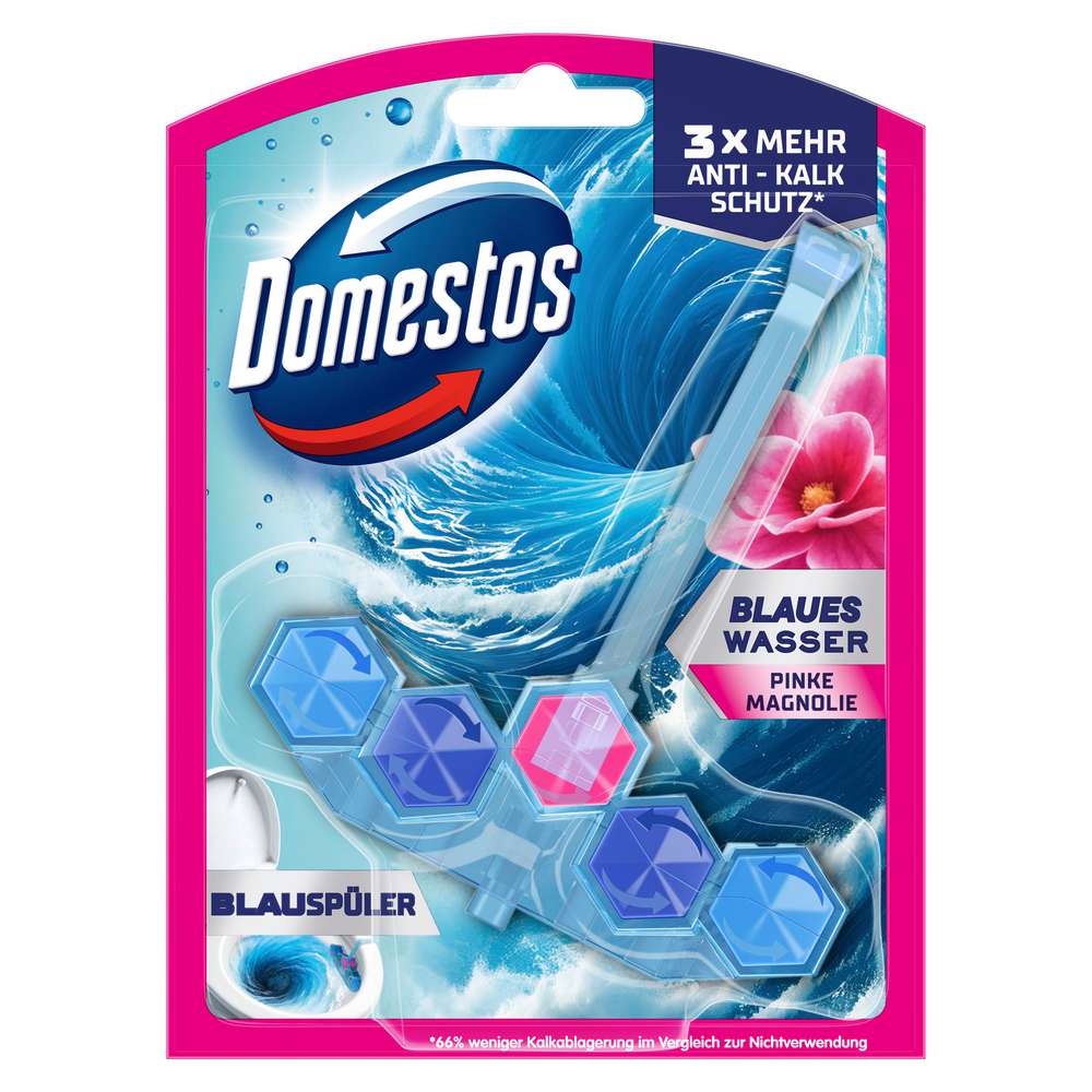 Produktabbildung Domestos WC-Stein Power 5, Blauspüler Magnolie