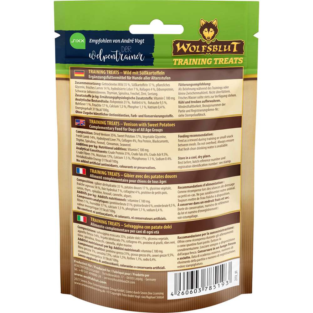 Produktabbildung Wolfsblut Hunde-Trainingsleckerlis, Dark Forest, Wild-Süßkartoffeln