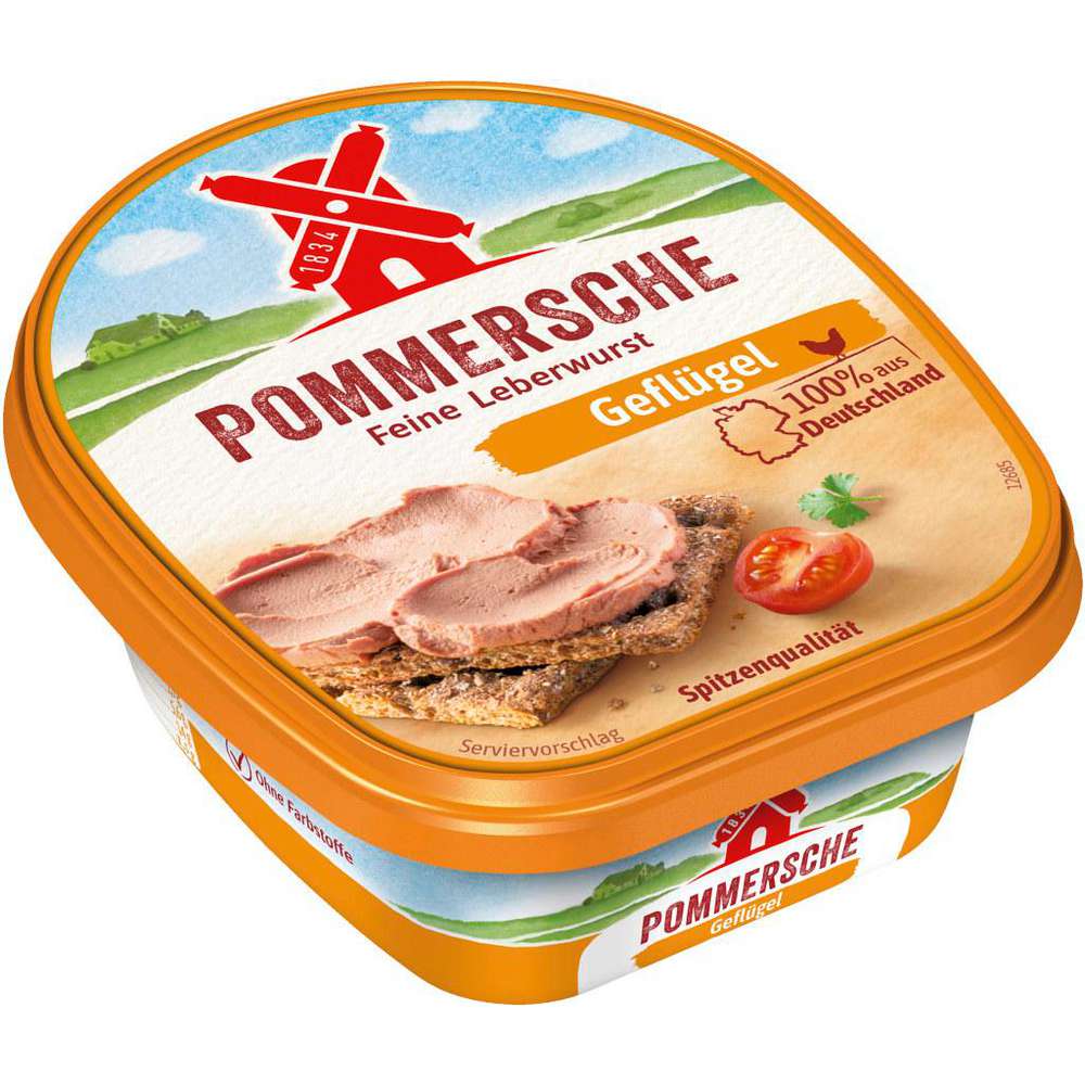 Produktabbildung Rügenwalder Mühle Pommersche feine Geflügelleberwurst