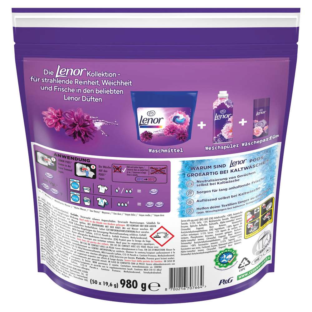 Produktabbildung Lenor Color-Waschmittel Pods, All-in-1, Blütentraum