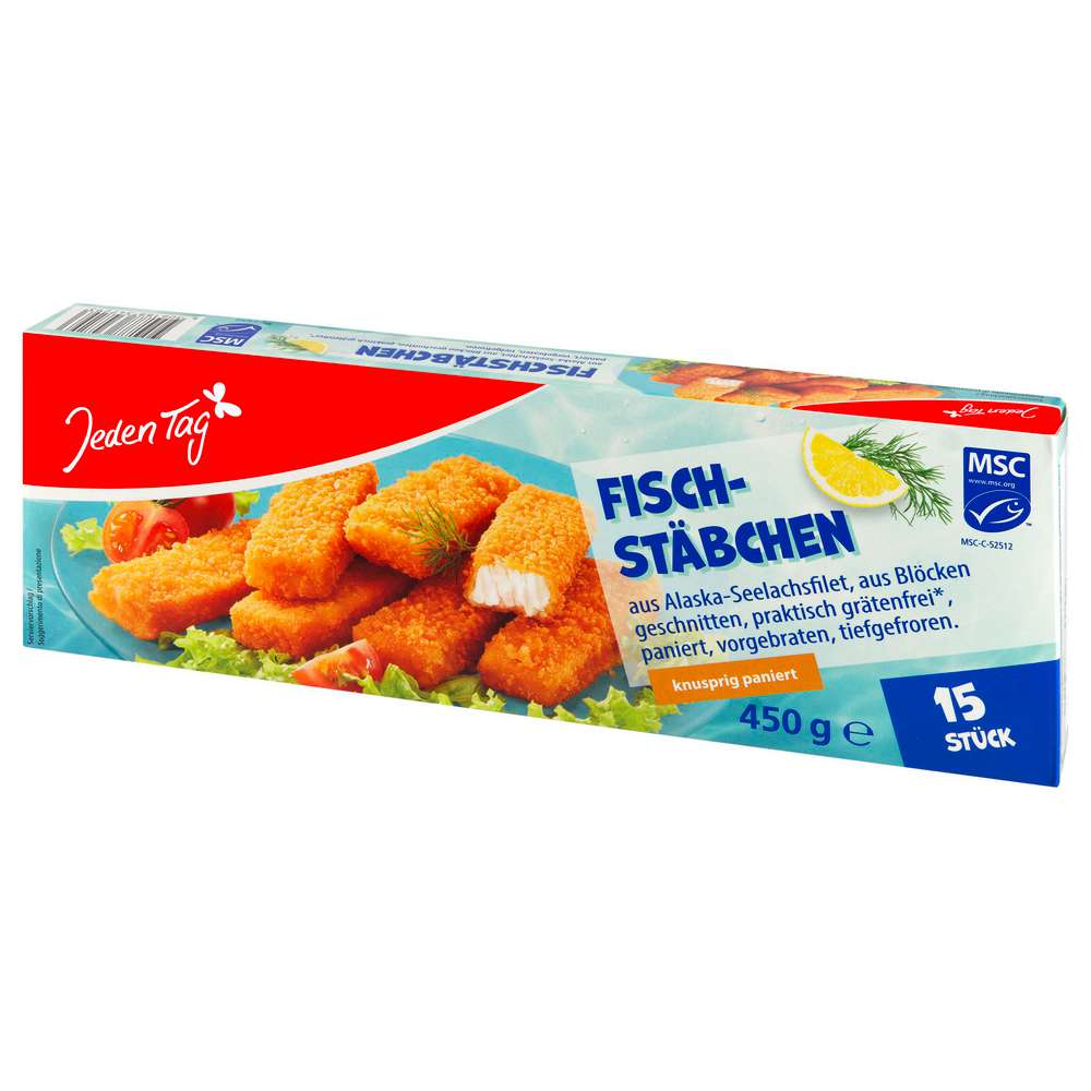 Produktabbildung Jeden Tag Fischstäbchen, tiefgekühlt