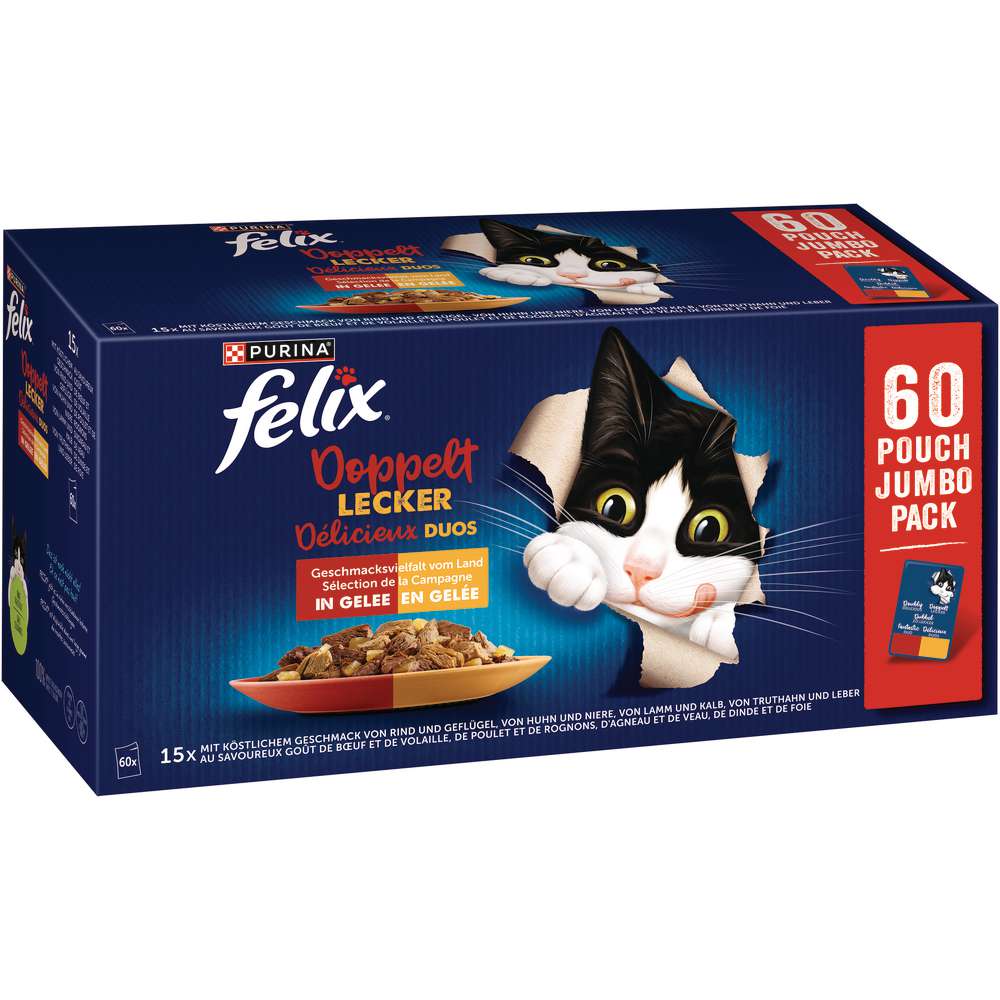 Produktabbildung Felix Katzen-Nassfutter Delicieux Duos, doppelt lecker