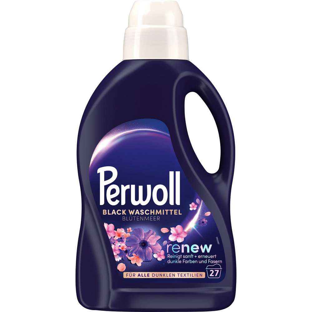 Produktabbildung Perwoll Color-Waschmittel, flüssig, Renew Black Blütenmeer