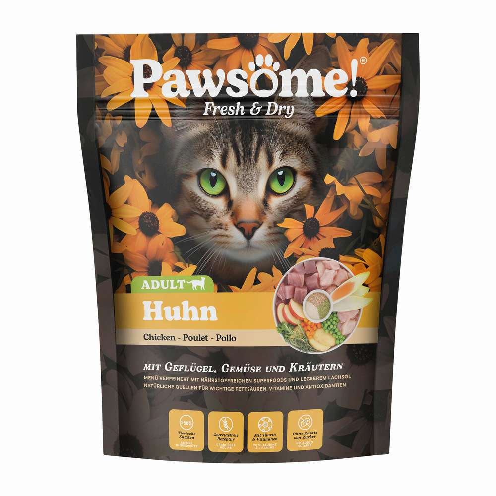 Produktabbildung Pawsome Katzen-Nassfutter Fresh & Dry, Huhn