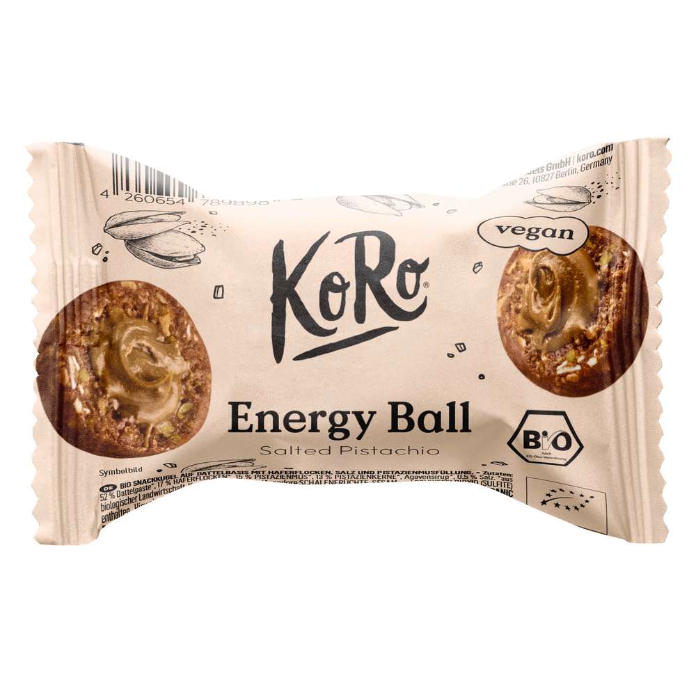Produktabbildung KoRo Bio Energy Ball, Haferflocken & Pistazie 