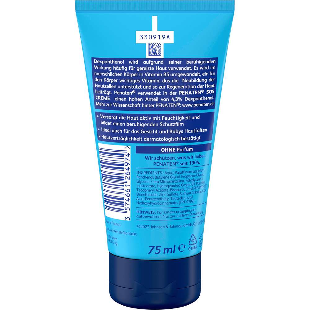 Produktabbildung Penaten Baby-Pflege SOS Creme, Dex-Panthenol