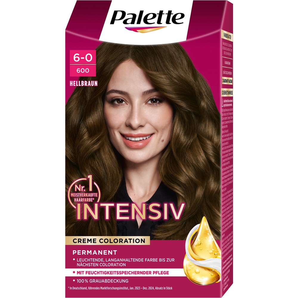 Produktabbildung Poly Palette Intensiv Creme Coloration, 600 Hellbraun