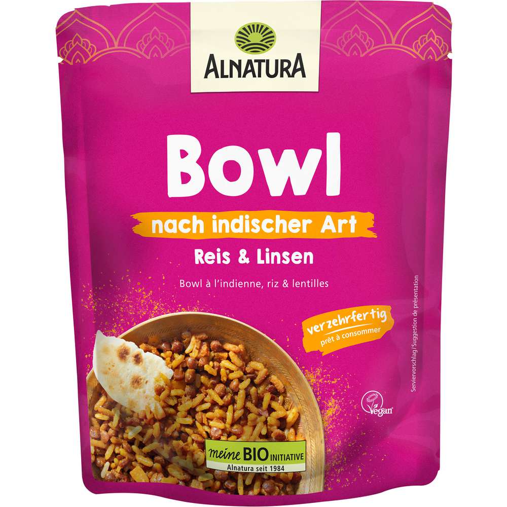 Produktabbildung Alnatura Indische Bowl, Reis-Linsen
