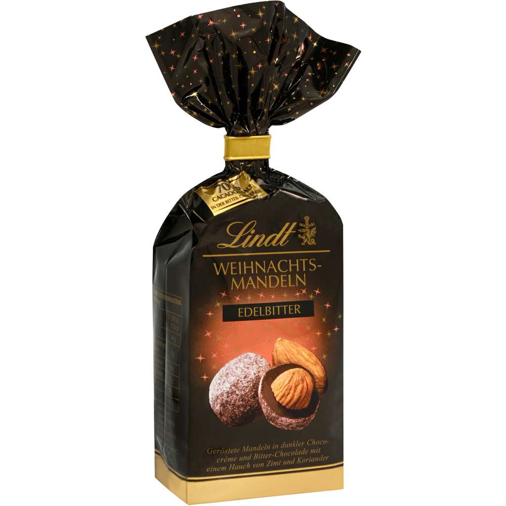 Produktabbildung Lindt Weihnachtsmandeln, edelbitter