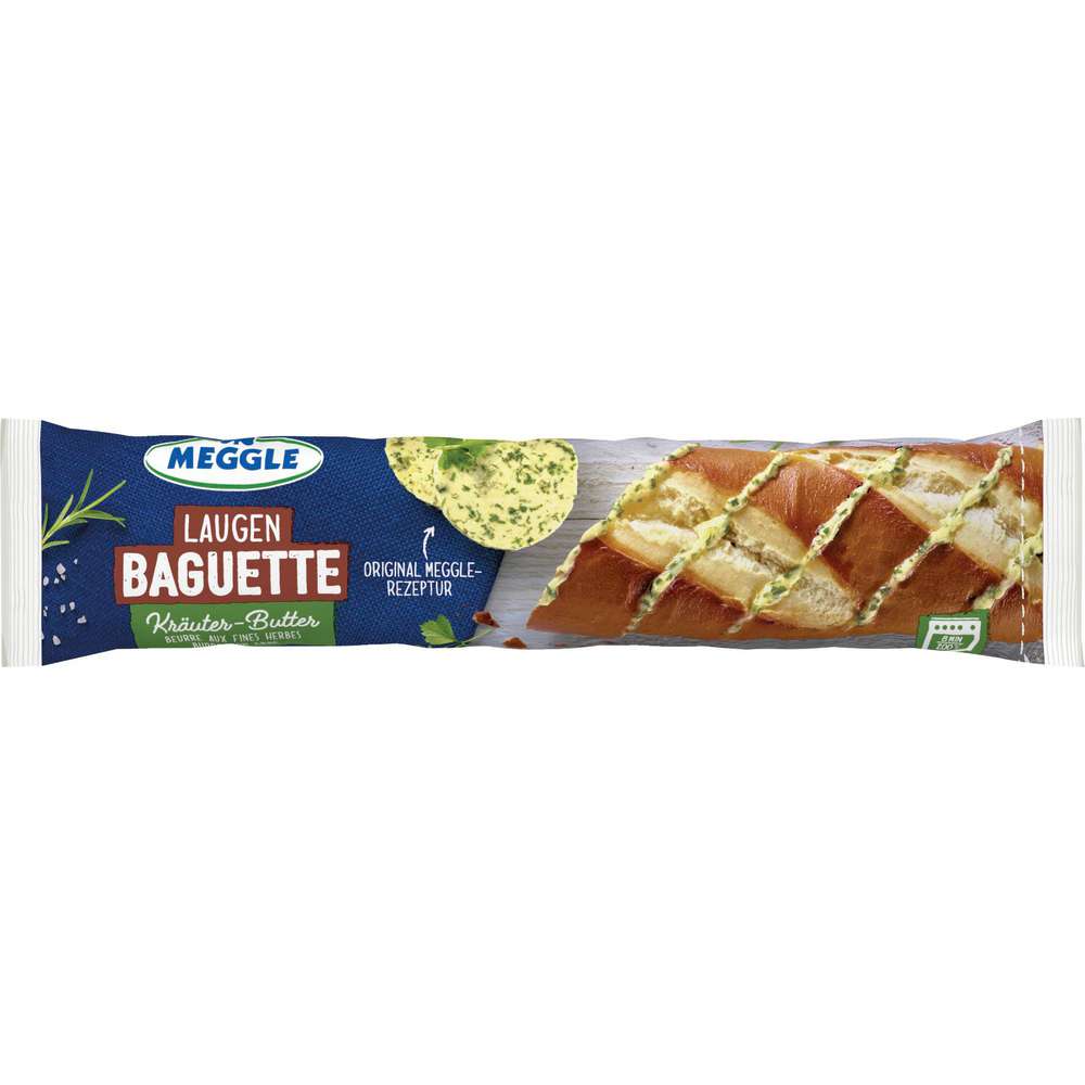 Produktabbildung Meggle Laugenbaguette, Kräuterbutter