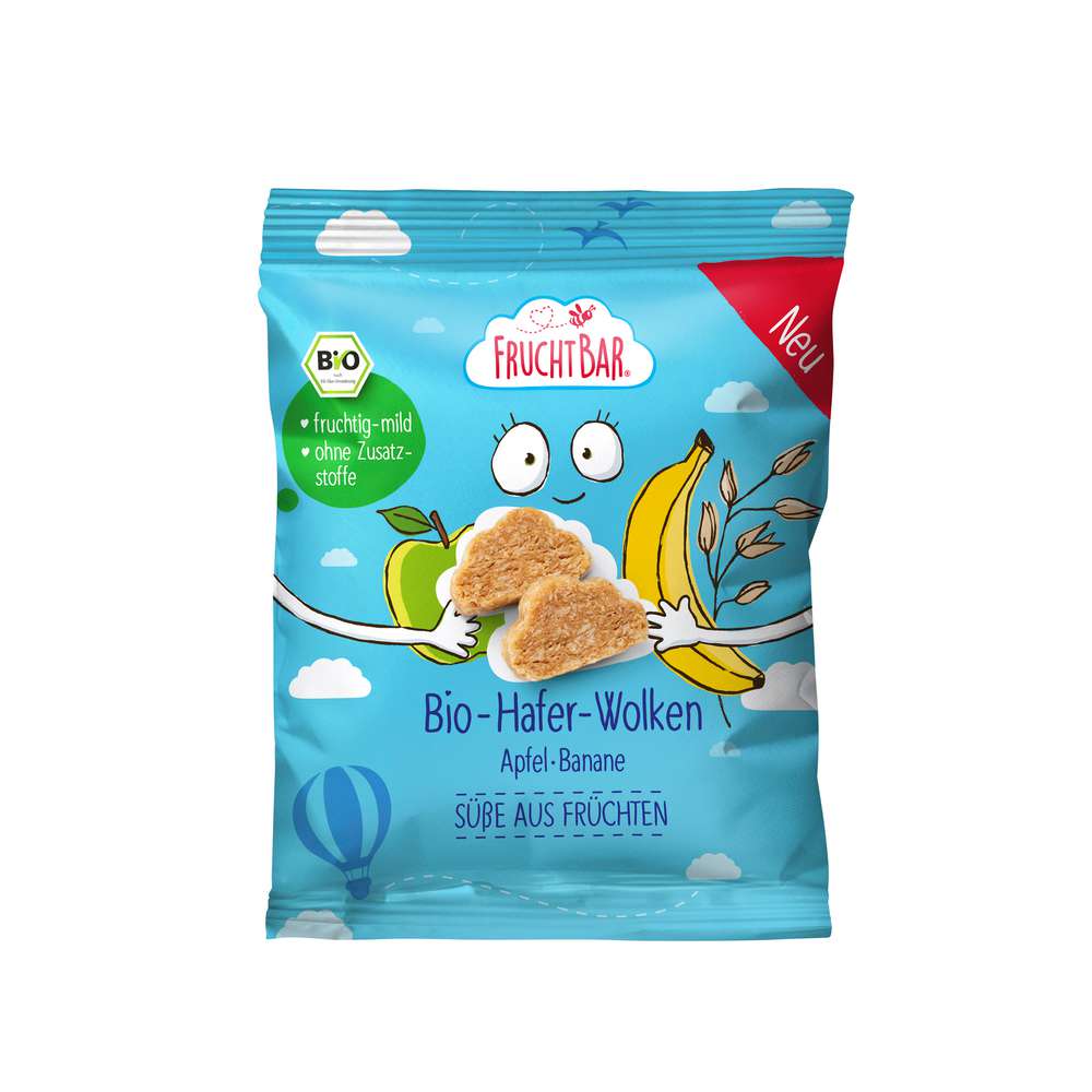 Produktabbildung Fruchtbar Bio-Hafer-Wolken, Apfel-Banane