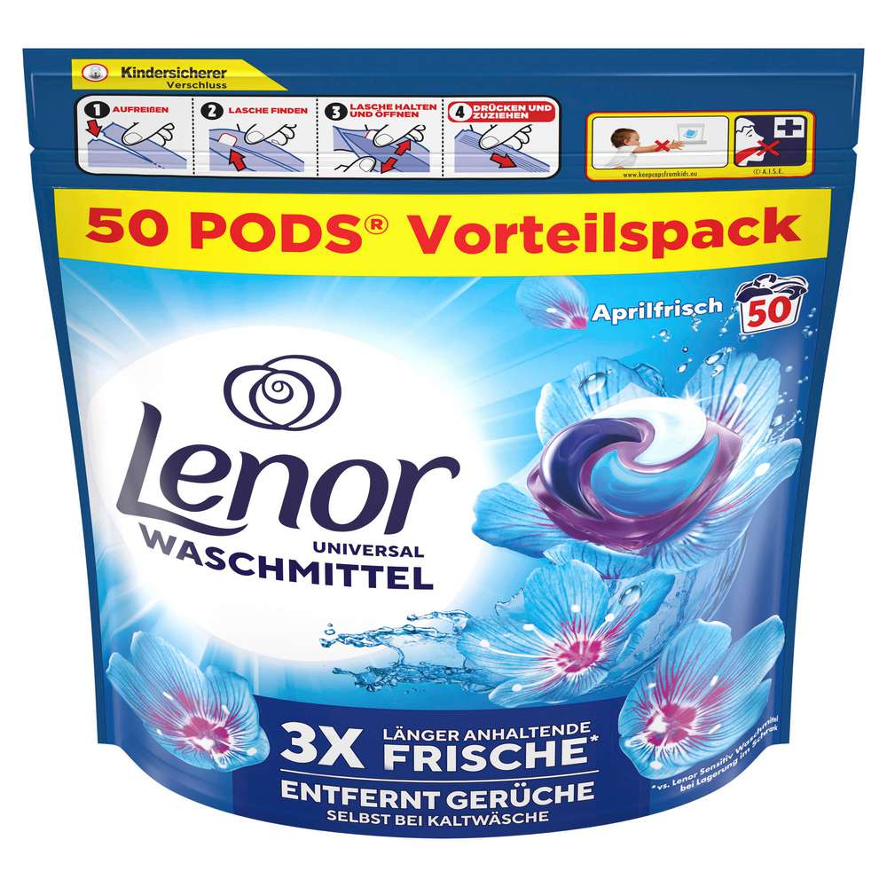 Produktabbildung Lenor Universal-Waschmittel Pods, All-in-1, Aprilfrisch