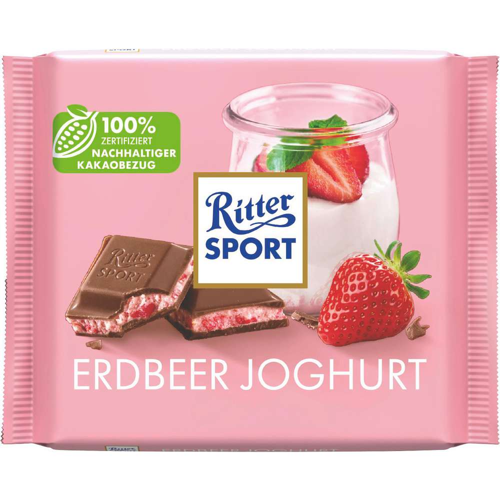 Produktabbildung Ritter Sport Tafelschokolade, Erdbeer-Joghurt