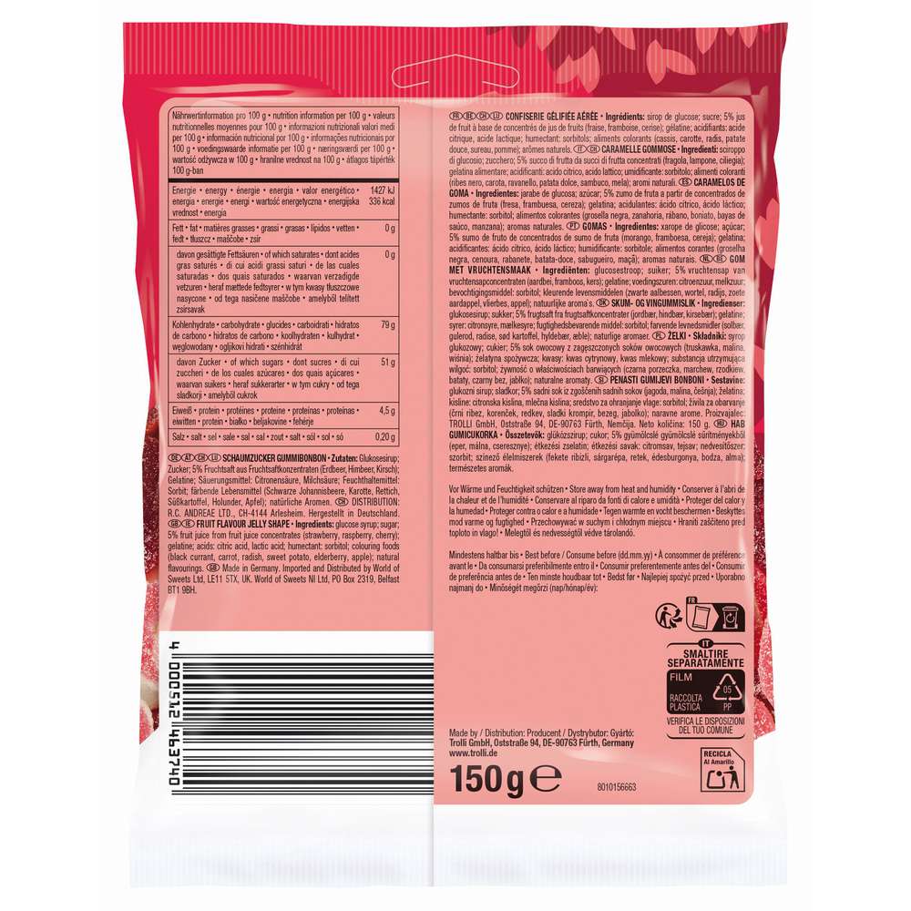 Produktabbildung Trolli Fruchtgummi Rote Früchte Mini-Ringe