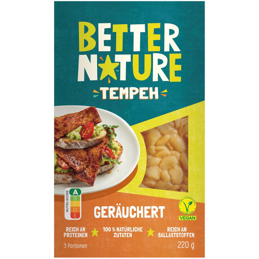 Produktabbildung BetterNature Tempeh smokey, vegan