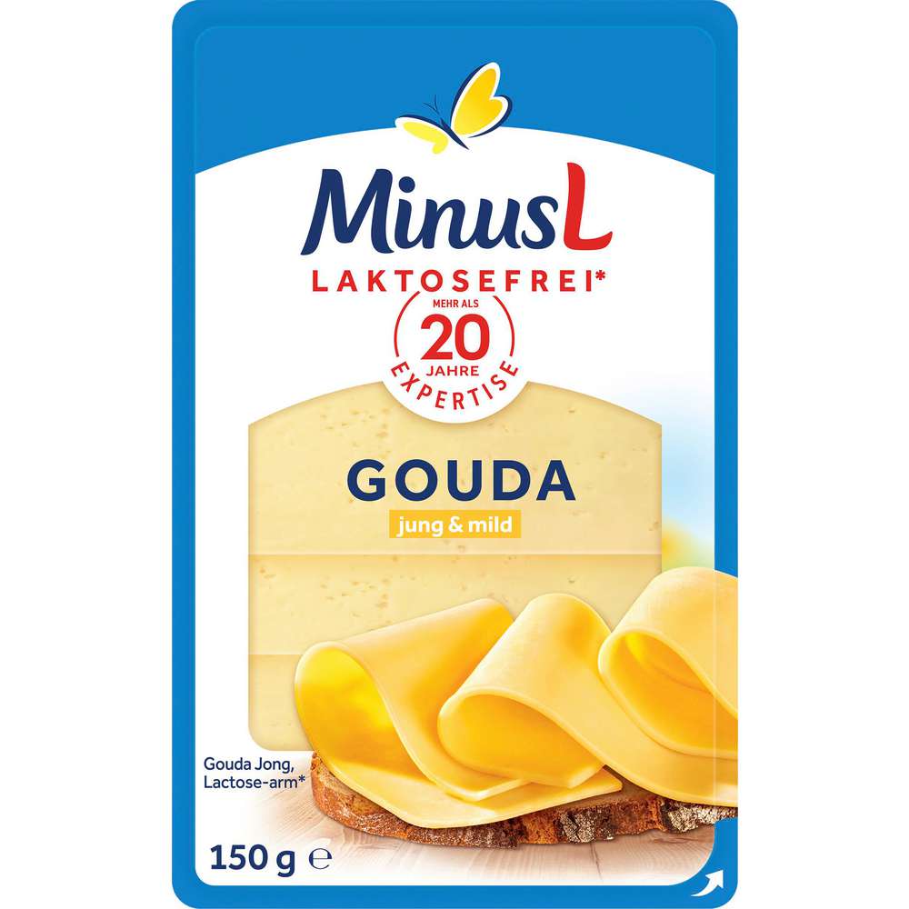 Produktabbildung Minus L Käseaufschnitt Gouda, laktosefrei