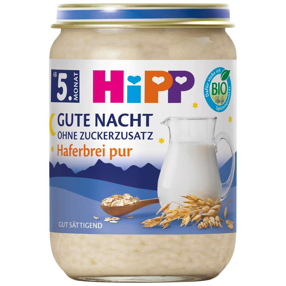Produktabbildung Hipp Gute Nacht Milchbrei, Hafer pur