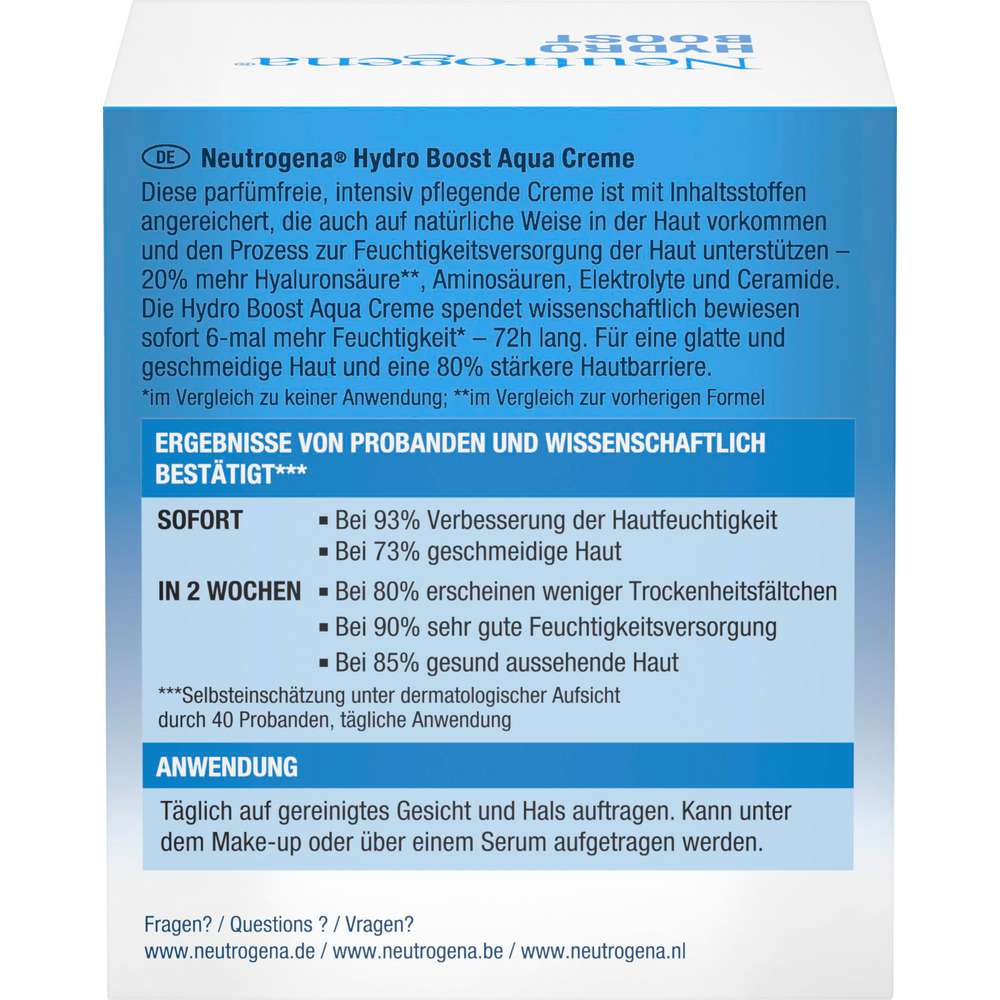 Produktabbildung Neutrogena Hadro Boost Tagescreme Aqua Creme