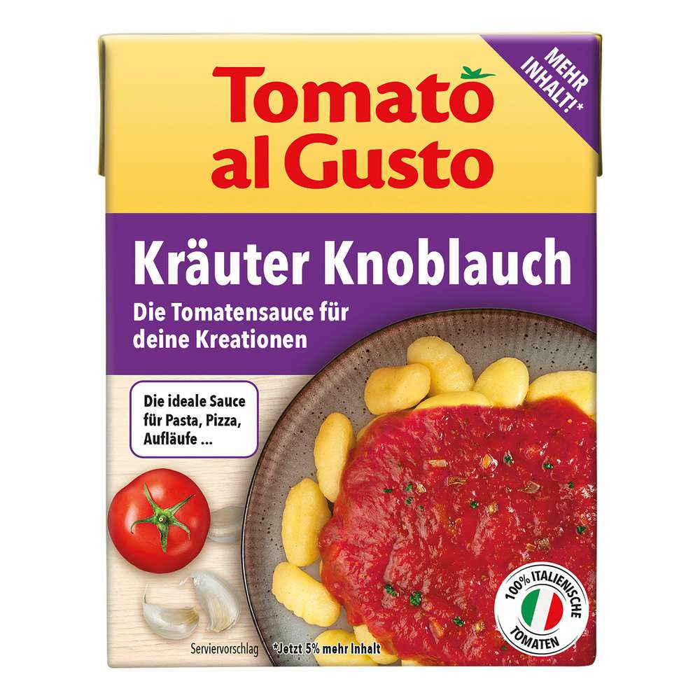 Produktabbildung Tomato al Gusto Tomatensauce Knoblauch