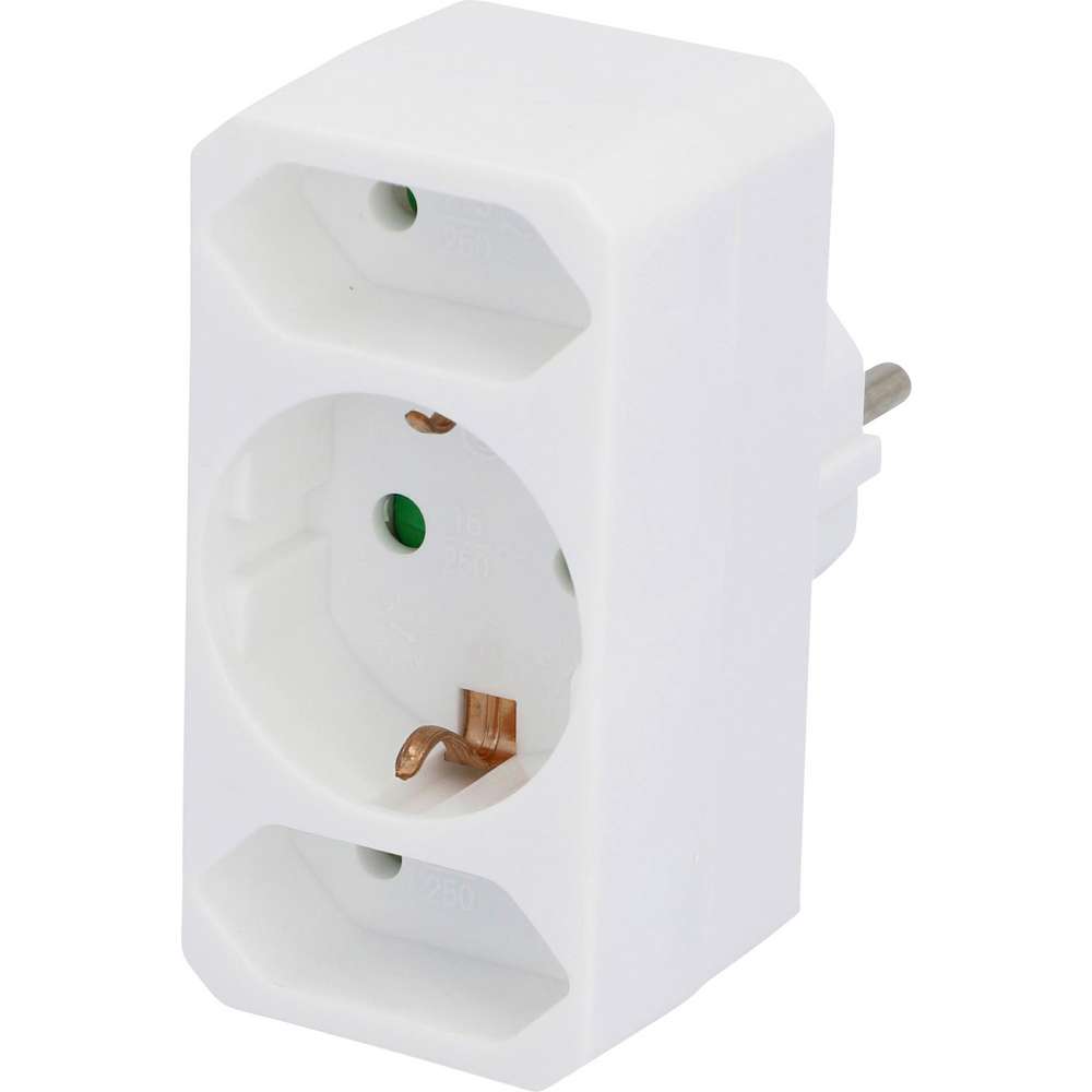 Produktabbildung EVB Schuko/Euroadapter weiß