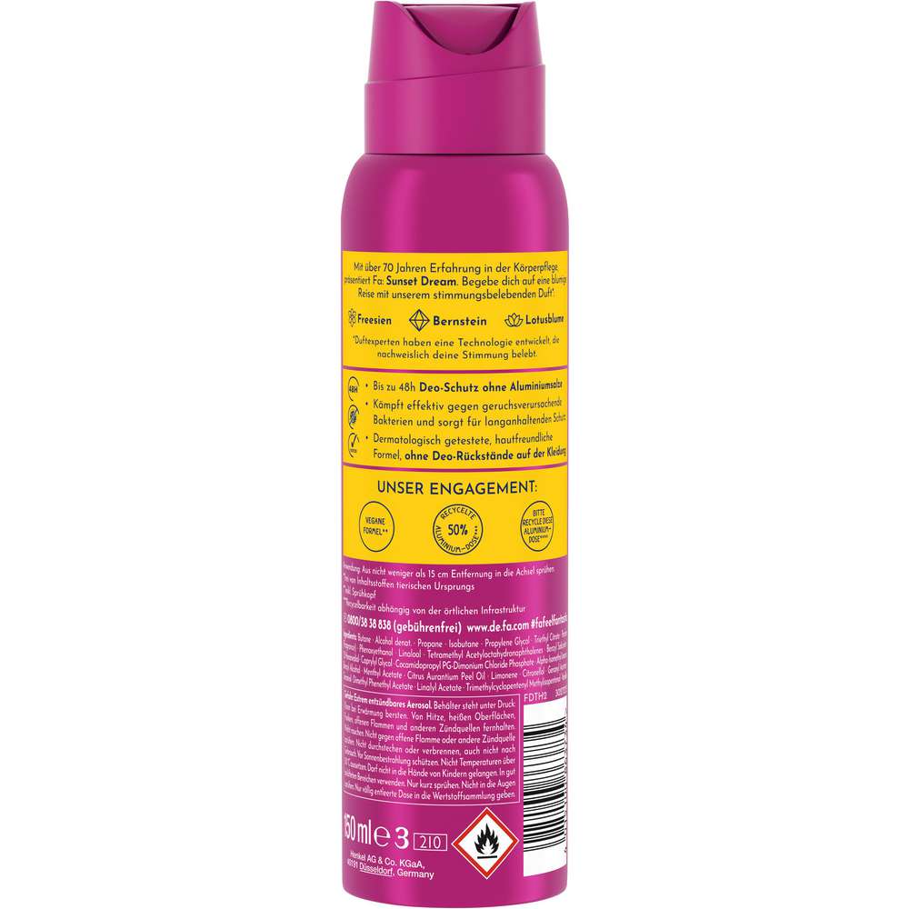 Produktabbildung Fa Deo Spray, Sunset Dream