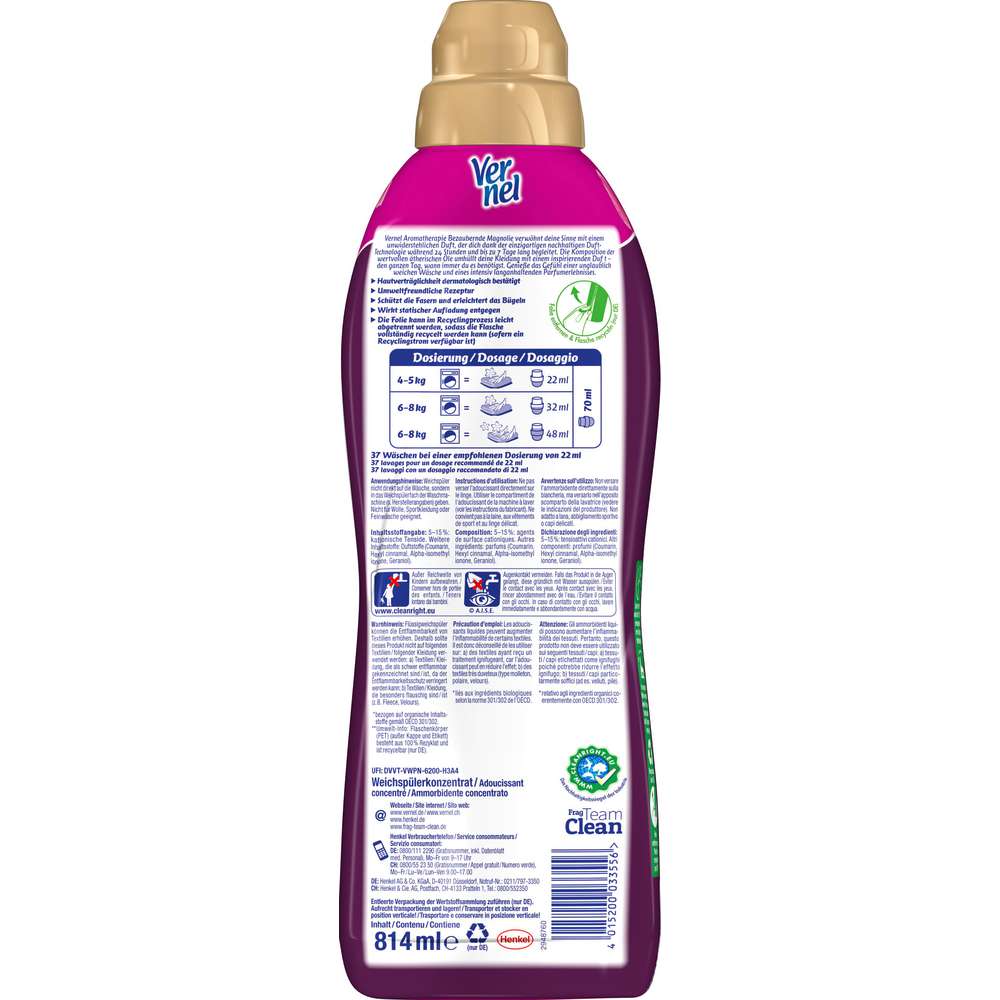 Produktabbildung Vernel Weichspüler Aroma Therapie, Magnolie