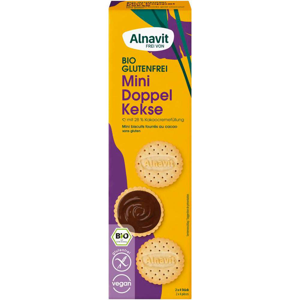 Produktabbildung Alnavit Bio Mini Doppelkekse glutenfrei