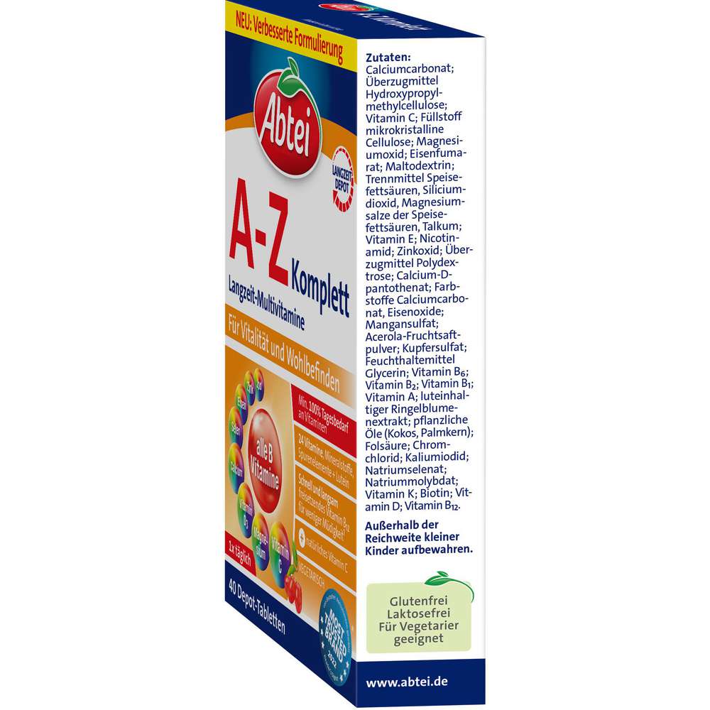 Produktabbildung Abtei A-Z Komplett, Langzeit-Multivitamine