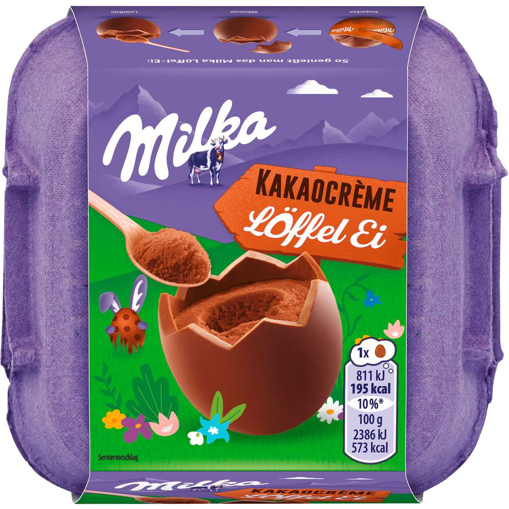 Produktabbildung Milka Schokoladen Löffel Ei, Kakaocrème