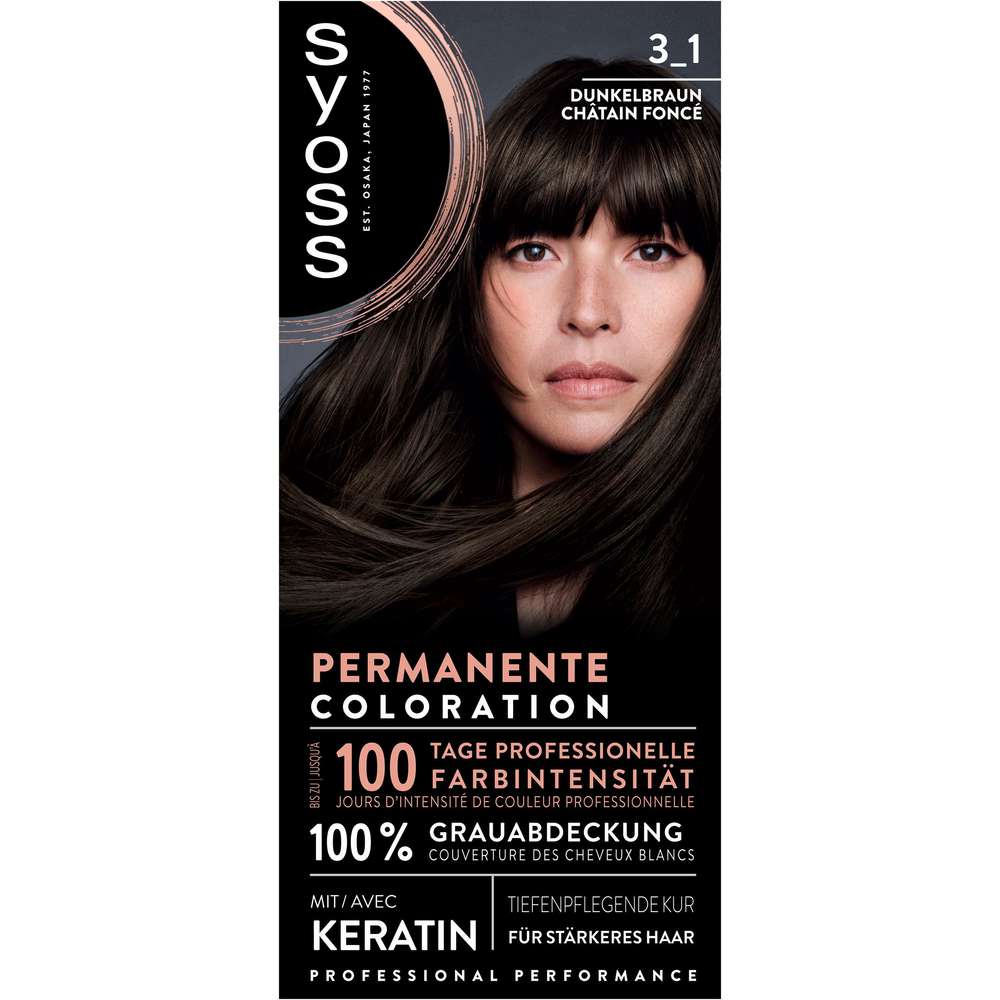 Produktabbildung Syoss Permanente Coloration 3_1 Dunkelbraun