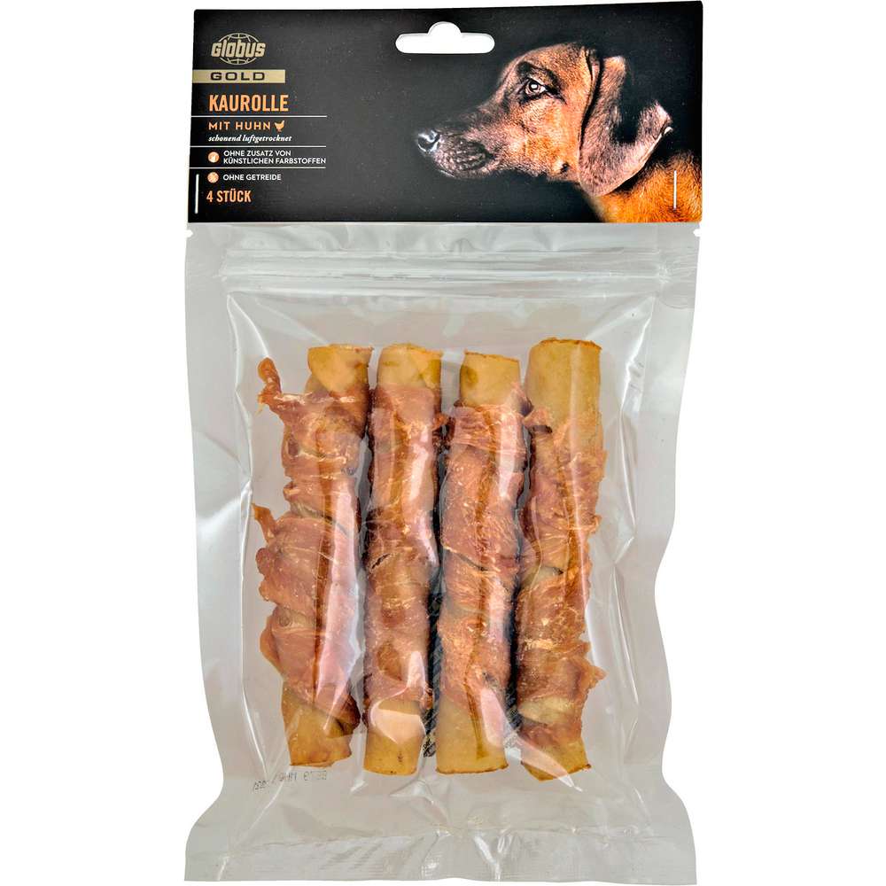 Produktabbildung GLOBUS Gold Tiernahrung Hunde-Snack, Kaurolle Hühnerbrust