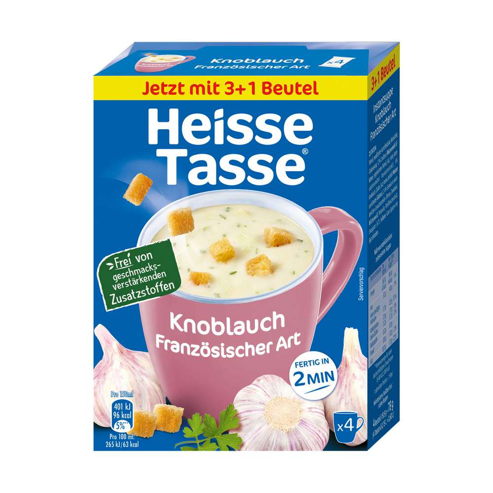 Produktabbildung Heisse Tasse Tassensuppe Knoblauch Französischer Art, 4er