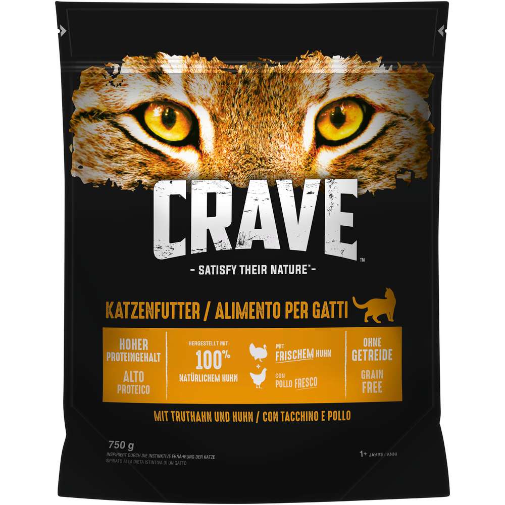 Produktabbildung Crave Katzen-Trockenfutter, Truthahn/Huhn
