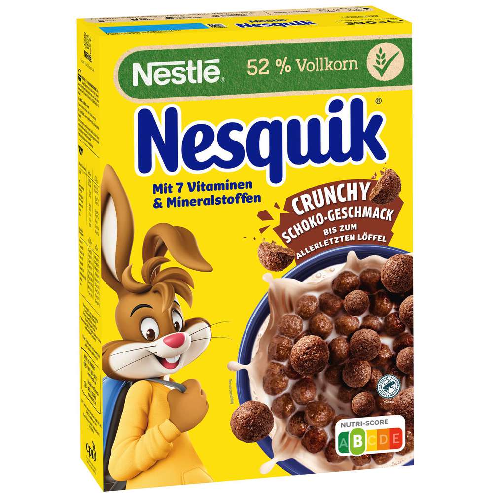 Produktabbildung Nesquik Knusper-Frühstück, Schoko Cerealien mit Vollkorn