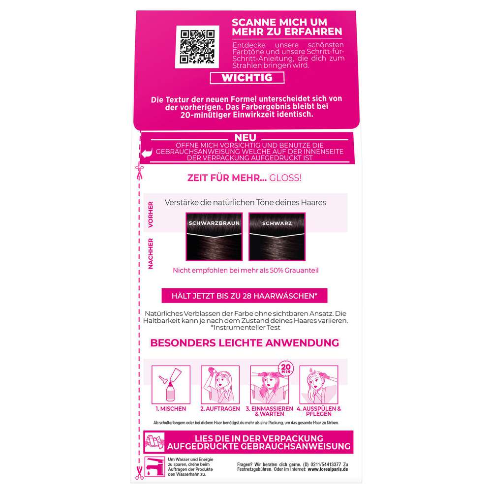 Produktabbildung L'Oreal Paris Haarfarbe Casting Creme Gloss, 200 schwarzbraun