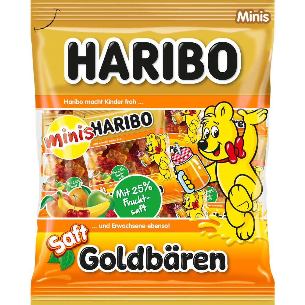 Produktabbildung Haribo Fruchtgummi Minis Saft-Goldbären