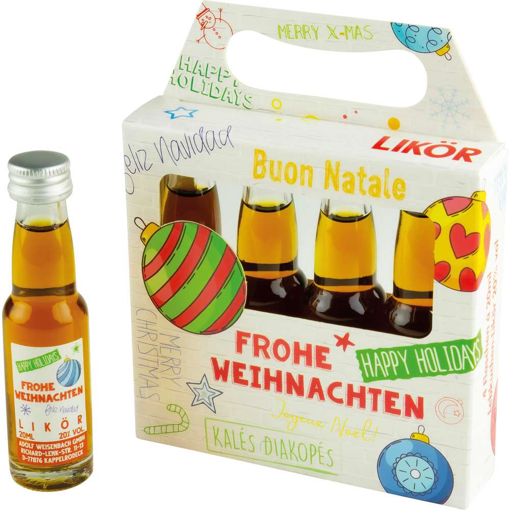 Produktabbildung Weisenbach Schnaps-Set Frohe Weihnahten 20%