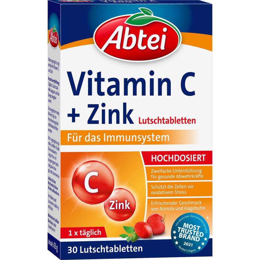 Produktabbildung Abtei Lutschtabletten Vitamin C Plus Zink