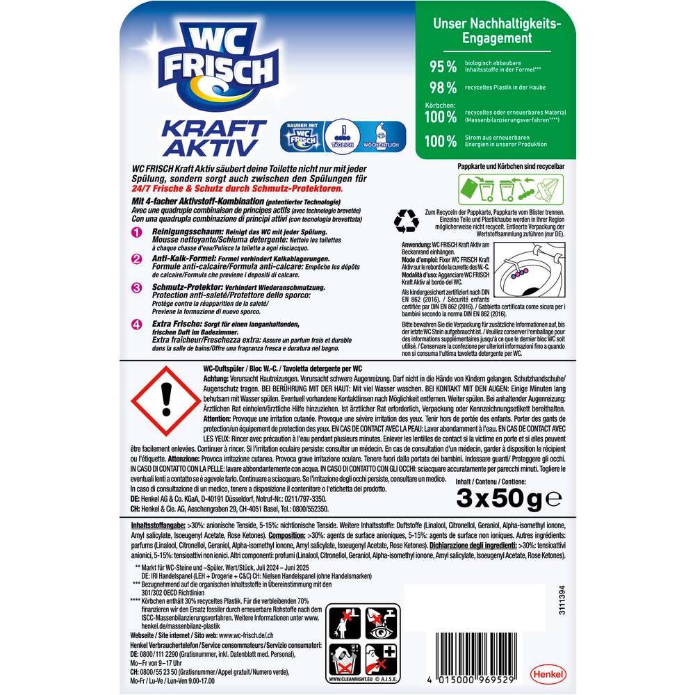 Produktabbildung WC Frisch WC Duftspüler Kraft Aktiv, Blütenfrische