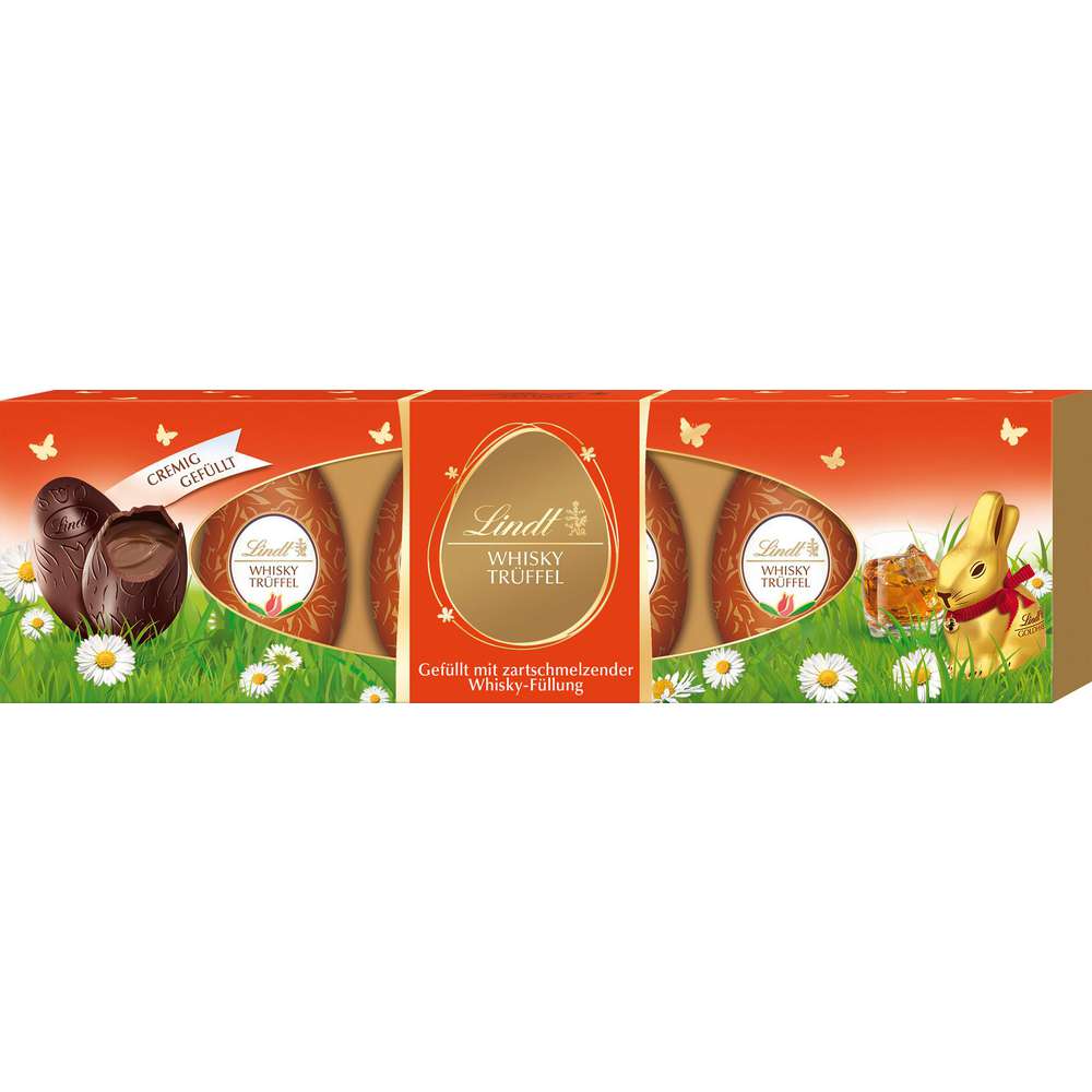 Produktabbildung Lindt Schokopralinen Eier Whisky Trüffel