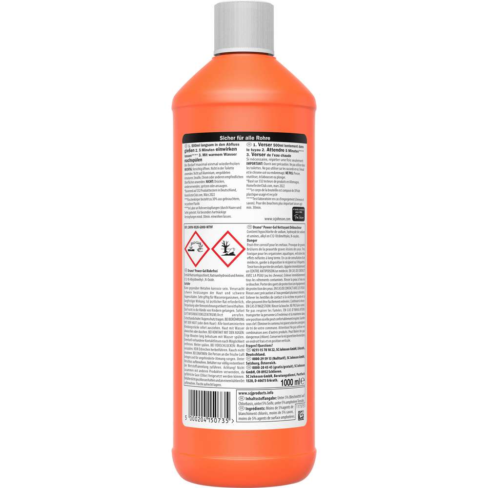 Produktabbildung Drano Rohrreiniger, Power-Gel Rohrfrei