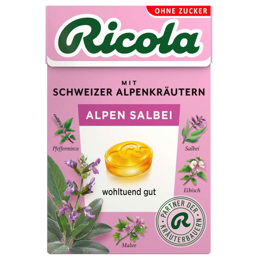 Produktabbildung Ricola Bonbons Salbei, zuckerfrei