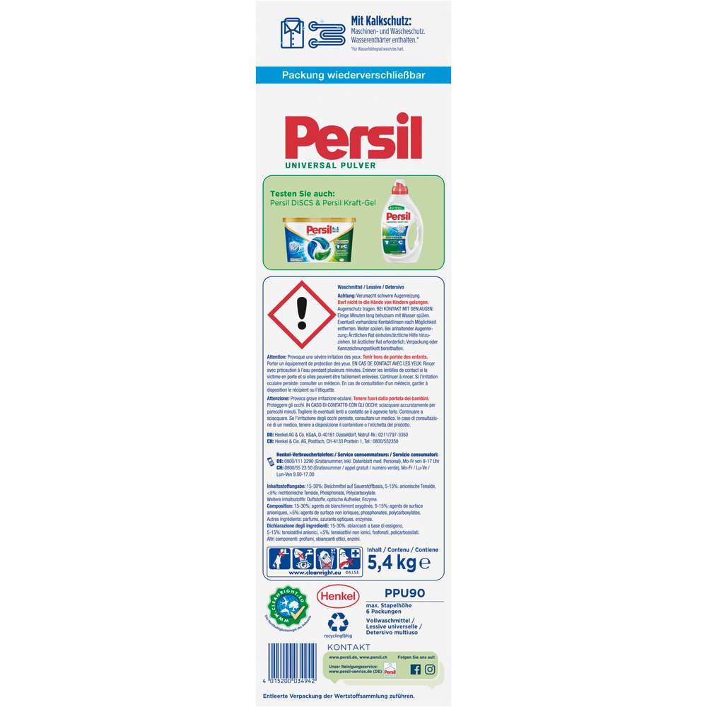 Produktabbildung Persil Universal-Waschmittel, Pulver, Tiefenrein