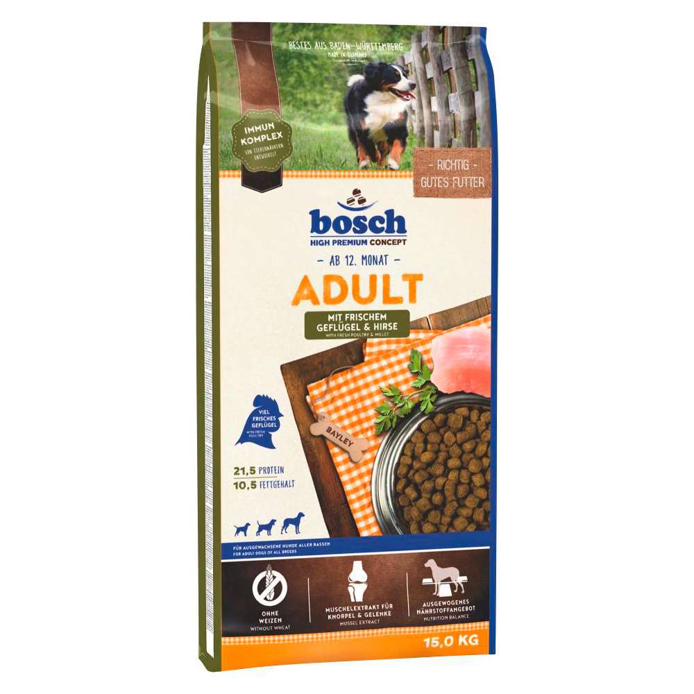 Produktabbildung Bosch Hunde-Trockenfutter Adult, Geflügel & Hirse