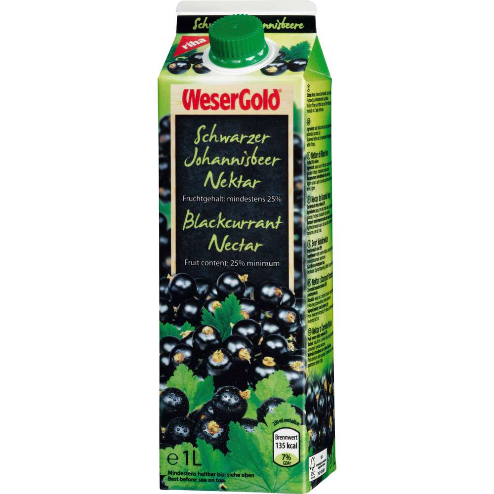 Produktabbildung Wesergold Schwarzer Johannisbeer Nektar