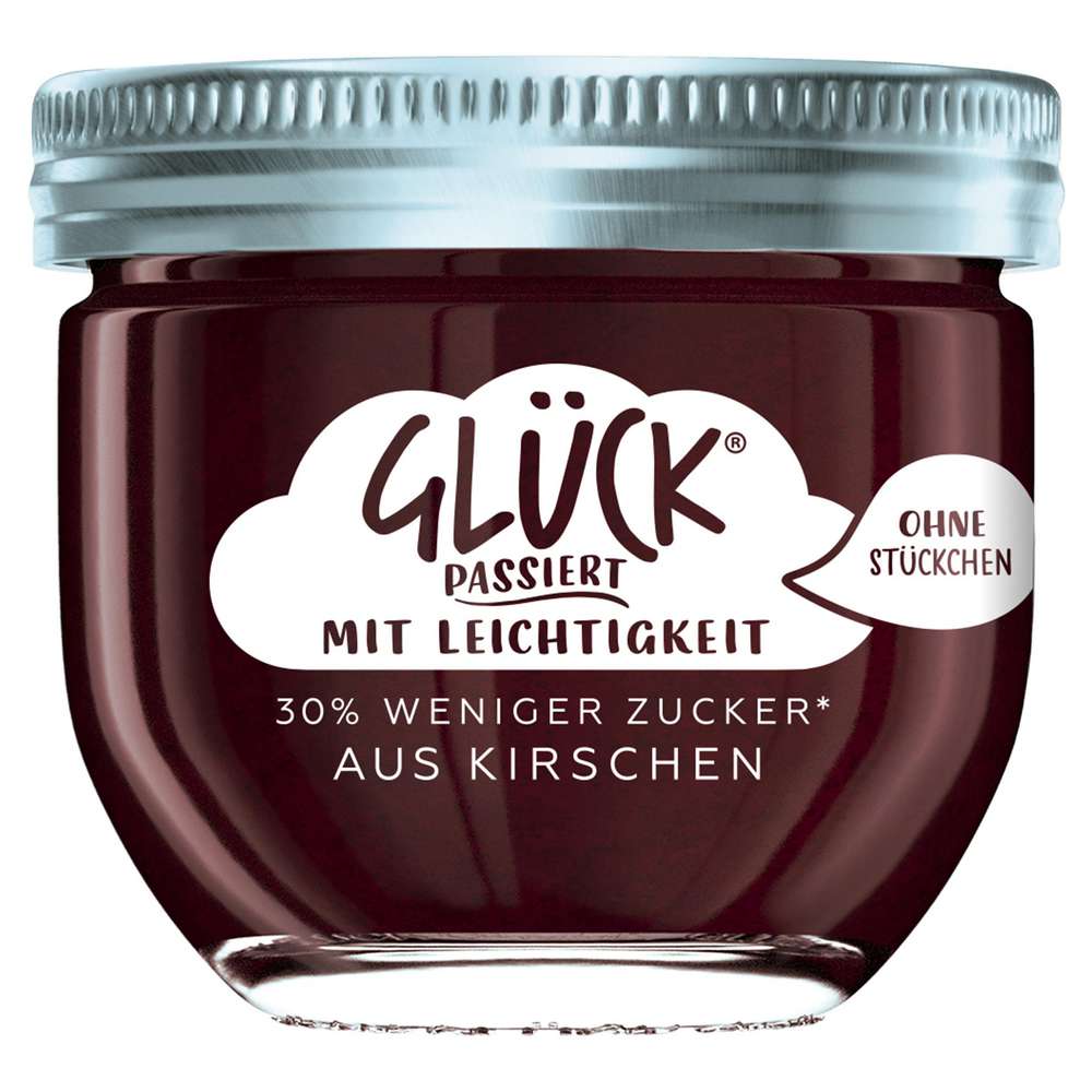 Produktabbildung Glück Fruchtaufstrich mit Leichtigkeit, aus Kirschen